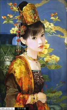  Chinese Oil Painting - Chinese girl in gold